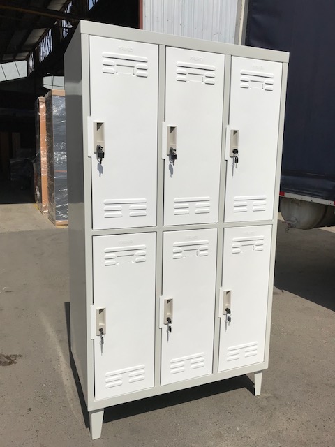 LOCKER METALICO 6 PUERTAS CON CERRADURA